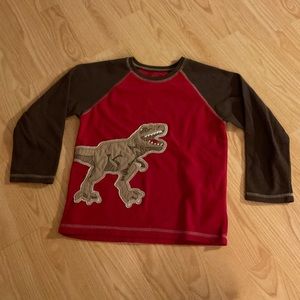 Boys Carter’s Fleece Dinosaur Long Sleeve Pajama Top